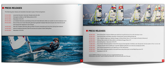 Revue de presse Swiss Sailing Team Swiss Sailing team